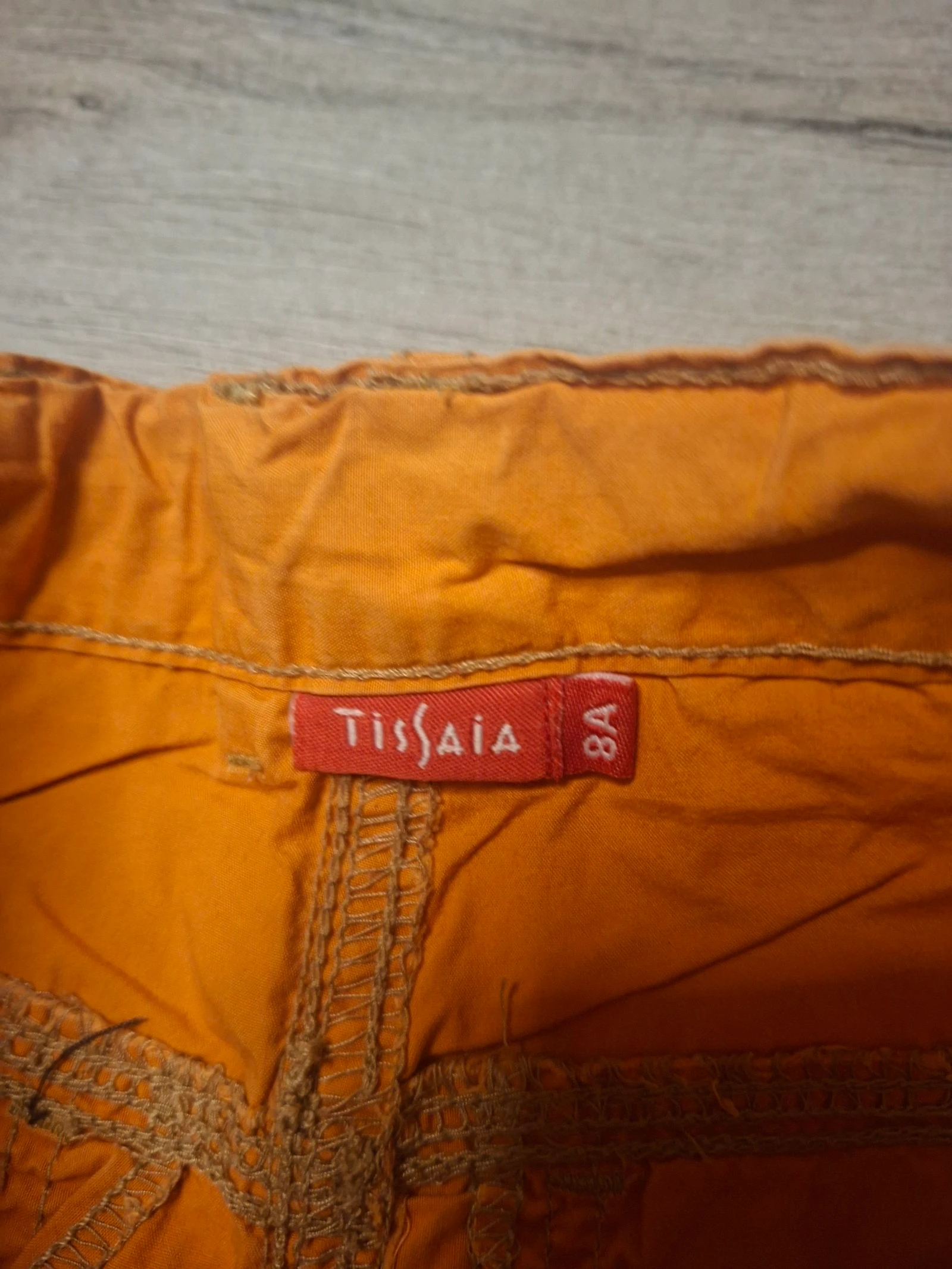 🌷F4-09🌷Pantacourt cargo garçón TISSAIA – Talla 8 años – Color camello/naranja – Resistente y de moda🌷 – photo 3